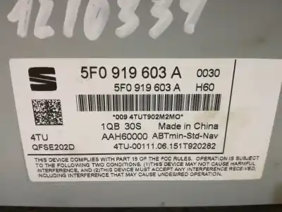 Автозапчасти б/у gps-навигационная система за seat leon sc (5f5) 1.6 tdi ссылки oem iam 5f0919603a  
