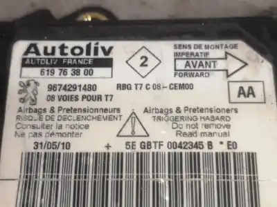 Recambio de automóvil de segunda mano de CENTRALITA AIRBAG para PEUGEOT 308  referencias OEM IAM SLV9674291480  619763800