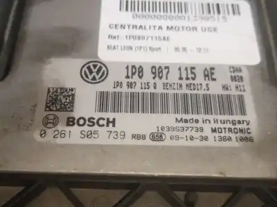 Recambio de automóvil de segunda mano de Centralita Motor Uce para SEAT LEON (1P1) CDAA referencias OEM IAM 1P0907115AE  