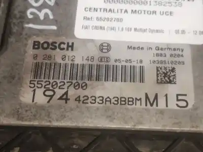 Автозапчасти б/у блок управления двигателем за fiat croma (194_) 1.9 d multijet (194axc1b, 194axc12) ссылки oem iam 55202700  
