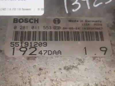 Second-hand car spare part ecu engine control for fiat stilo multi wagon (192) 192a1000.937a7000 oem iam references 55191209  