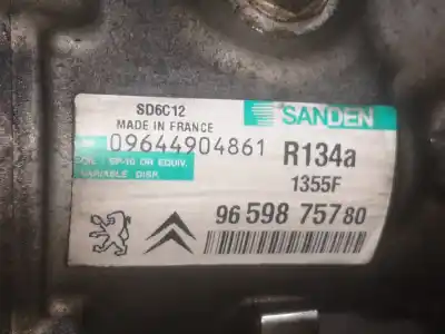 Recambio de automóvil de segunda mano de COMPRESOR AIRE ACONDICIONADO para PEUGEOT 207  referencias OEM IAM SLV9659875780  SD6C121355F