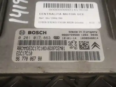 Pièce détachée automobile d'occasion calculateur moteur ecu pour citroen berlingo cuadro 9h06 références oem iam 9677006780  