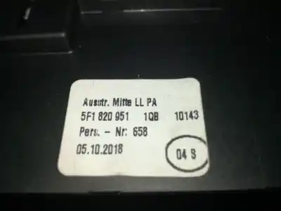 Автозапчасти б/у многофункциональный дисплей за seat leon (5f1) 1.5 tsi ссылки oem iam 5f0919606  