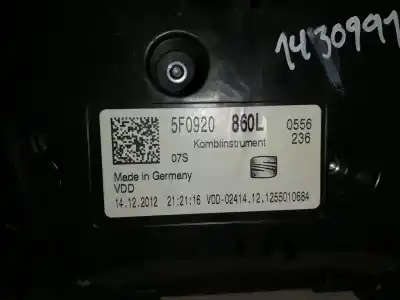 Автозапчастина б/у панель інструментів для seat leon (5f1) 1.6 tdi посилання на oem iam 5f0920860l  