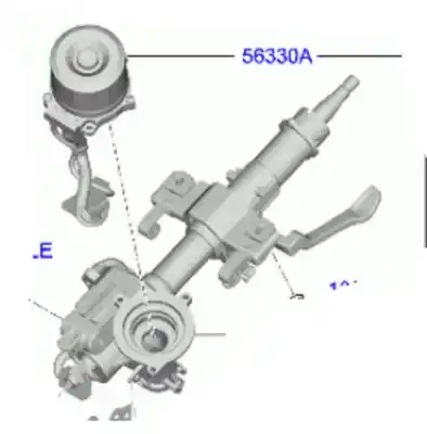 Peça sobressalente para automóvel em segunda mão coluna de direcção por hyundai i30 (gd) g4lc referências oem iam 56310a6010