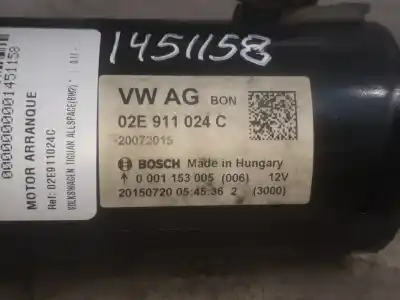 İkinci el araba yedek parçası MOTOR ÇALISIYOR için VOLKSWAGEN TIGUAN ALLSPACE (BW2)  OEM IAM referansları 02E911024C  
