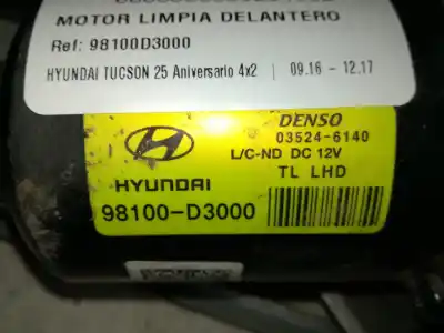 Peça sobressalente para automóvel em segunda mão MOTOR DO LIMPA PARA BRISAS por HYUNDAI TUCSON  Referências OEM IAM 98100D3000  