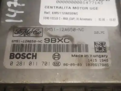 Second-hand car spare part ecu engine control for ford focus c-max (cap) d/hhda oem iam references 6m5112a650nc
