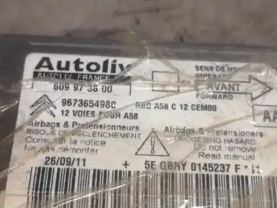 Автозапчастина б/у блок управління подушками безпеки для citroen c3 picasso (sh_) 1.4 vti 95 посилання на oem iam 9673654980