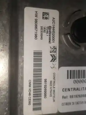 Автозапчасти б/у блок управления двигателем за citroen c4 cactus hn01 ссылки oem iam 9819269980  