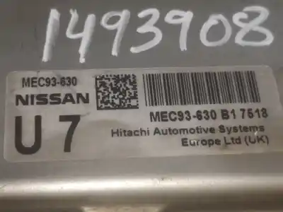 Автозапчасти б/у блок управления двигателем за nissan qashqai / qashqai +2 i (j10, nj10, jj10e) 1.6 ссылки oem iam mec93630  