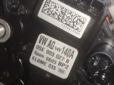 Автозапчастина б/у генератор для volkswagen t-cross (c11) dlaa посилання на oem iam 05e903027b  