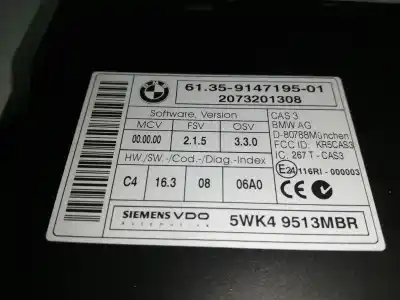 Peça sobressalente para automóvel em segunda mão CENTRALINA DE LUZES por BMW SERIE 3 BERLINA (E90)  Referências OEM IAM 6135914719501  