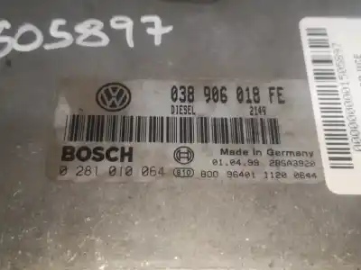 Second-hand car spare part ecu engine control for audi a4 berlina (b5) afn oem iam references 038906018fe  