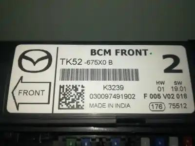 Second-hand car spare part fuse box unit for mazda cx-5 (kf) pe oem iam references tk52675x0b