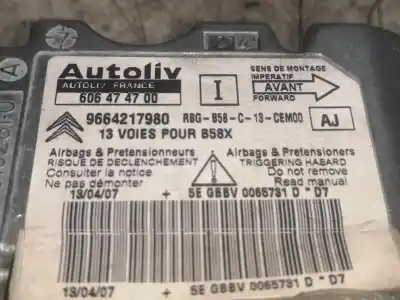 Автозапчастина б/у блок управління подушками безпеки для citroen c4 picasso i monospace (ud_) 2.0 hdi 138 посилання на oem iam 9664217980