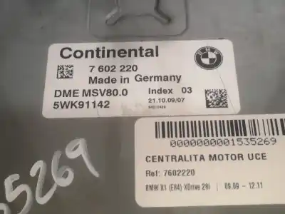 Second-hand car spare part ecu engine control for bmw x1 (e84) xdrive 28 i oem iam references 7602220