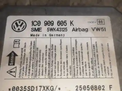 Gebrauchtes Autoersatzteil Steuergerät Airbag zum VOLKSWAGEN POLO (9N3)  OEM-IAM-Referenzen 1C0909605K  