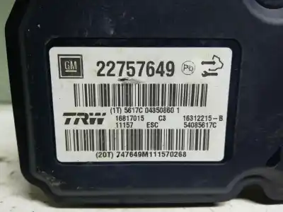 Recambio de automóvil de segunda mano de abs para opel insignia sports tourer a20dth referencias oem iam 22757659  