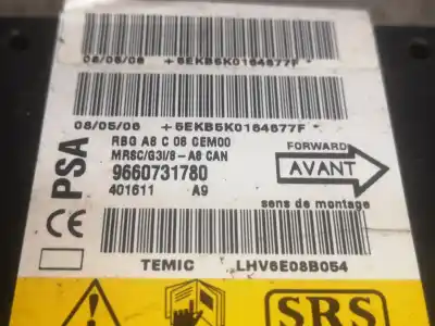 Second-hand car spare part airbag control unit for citroen c3 i (fc_, fn_) 1.4 hdi oem iam references 9660731780