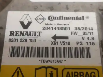 Автозапчастина б/у блок управління подушками безпеки для renault kangoo ii (f/kw0) k9k608 посилання на oem iam 8201229153  