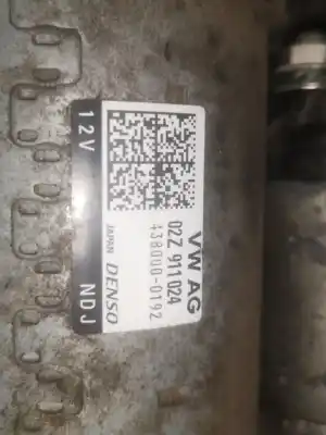 Peça sobressalente para automóvel em segunda mão motor de arranque por skoda yeti (5l) (2009) cyvb referências oem iam 02z911024