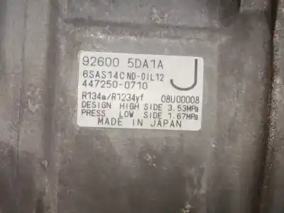 Second-hand car spare part air conditioning compressor for infiniti q30 1.5 d oem iam references 926005da1a  