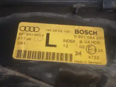 Автозапчастина б/у ліва фара для audi a4 b5 avant (8d5) 1.9 tdi посилання на oem iam 8d0941003e  