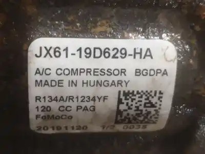 Second-hand car spare part AIR CONDITIONING COMPRESSOR for FORD TOURNEO COURIER (C4A)  OEM IAM references JX6119D629HA  