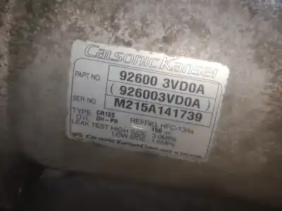 Second-hand car spare part AIR CONDITIONING COMPRESSOR for NISSAN NV200 /EVALIA (M20/M)  OEM IAM references 926003VD0A  
