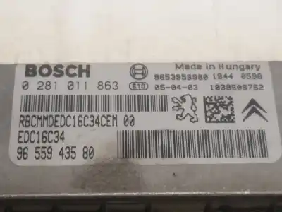 Pièce détachée automobile d'occasion Calculateur Moteur Ecu pour CITROEN C4 COUPÉ (LA_) 1.6 HDI Références OEM IAM 9655943580  