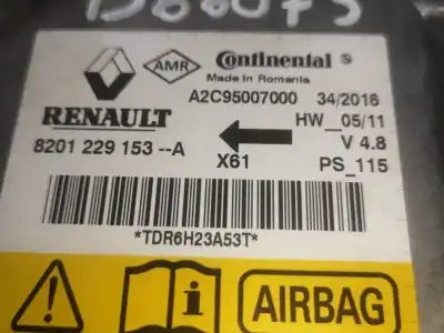 Pièce détachée automobile d'occasion BOITIER DE COMMANDE D'AIRBAG pour RENAULT KANGOO II (F/KW0)  Références OEM IAM 8201229153  