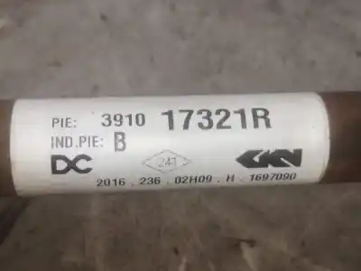 Pezzo di ricambio per auto di seconda mano TRASMISSIONE ANTERIORE SINISTRA per RENAULT KANGOO II (F/KW0) K9K628 Riferimenti OEM IAM 391017321R  