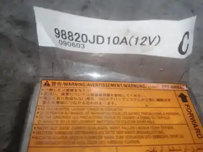 Second-hand car spare part airbag control unit for nissan qashqai / qashqai +2 i (j10, nj10, jj10e) 1.6 oem iam references 98820jd10a   Second-hand car spare part airbag control unit for nissan qashqai / qashqai +2 i (j10, nj10, jj10e) 1.6 oem iam references 98820jd10a