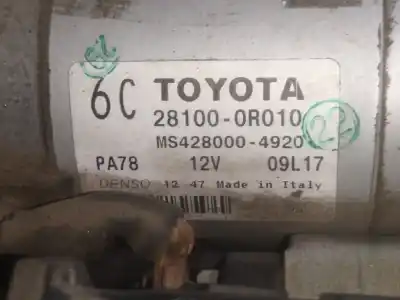 Second-hand car spare part starter motor for toyota verso (aur2/zgr2) 1adftv oem iam references 281000r010