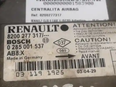 Автозапчастина б/у блок управління подушками безпеки для renault clio ii fase ii (b/cb0) k9k700 посилання на oem iam 8200277317  
