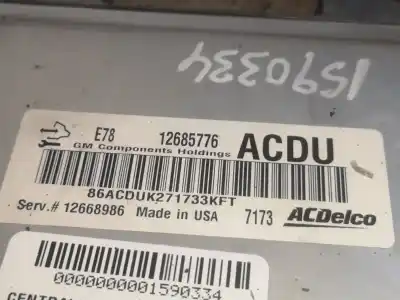 Pezzo di ricambio per auto di seconda mano centralina motore per opel mokka a14net/b14net riferimenti oem iam 12685776  