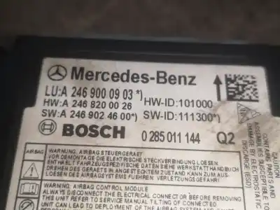 Peça sobressalente para automóvel em segunda mão centralina de airbag por mercedes-benz clase b (bm 246) 270910 referências oem iam a2469000903