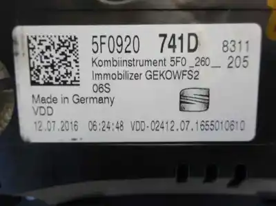 Peça sobressalente para automóvel em segunda mão quadrante por seat leon (5f1) fr referências oem iam 5f0920741d  