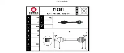Автозапчастина б/у трансмісія задня ліва для renault twingo iii 0.9 energy посилання на oem iam 396003780r r1576 t49351