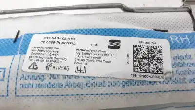 Автозапчастина б/у передня права подушка безпеки для seat leon (5f1) 1.6 tdi посилання на oem iam 5f4880742  