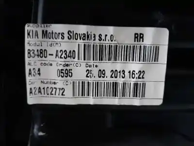 Second-hand car spare part rear right window regulator for kia ceed drive oem iam references 83480a2340  