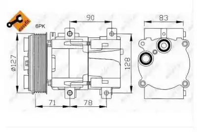 İkinci el araba yedek parçası klima kompresörü için ford escort iv (gaf, awf, abft) 1.6 oem iam referansları xs4h19d629ha 32107 