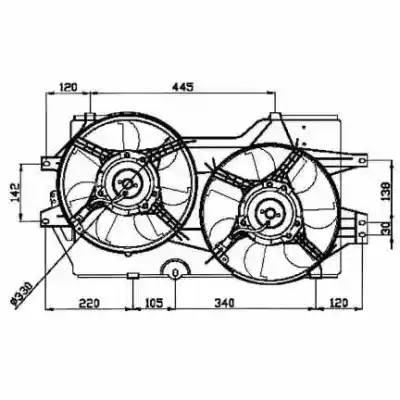 Second-hand car spare part radiator cooling fan for chrysler voyager (gs) 2.4 le oem iam references 04682593  47031