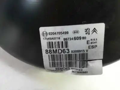 Peça sobressalente para automóvel em segunda mão servo freio por citroen ds3 techno style referências oem iam 9672460980  0204705499