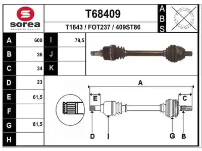 Peça sobressalente para automóvel em segunda mão transmissão dianteira esquerda por ford focus berlina (cap) ghia referências oem iam 1600572  f2178