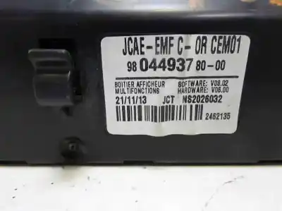 Second-hand car spare part multifunction display for citroen c4 lim. collection oem iam references 9804493780  