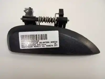 Peça sobressalente para automóvel em segunda mão puxador exterior frente direito por dacia sandero ambiance referências oem iam 806067028r