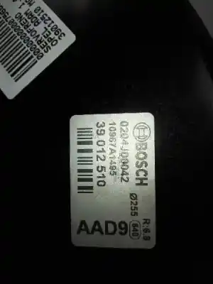 Peça sobressalente para automóvel em segunda mão servo freio por opel adam 1.4 16v cat (a 14 xel / ldd / l2z) 87 cv / 64 kw referências oem iam 39012510 1097a1495 02044j0042